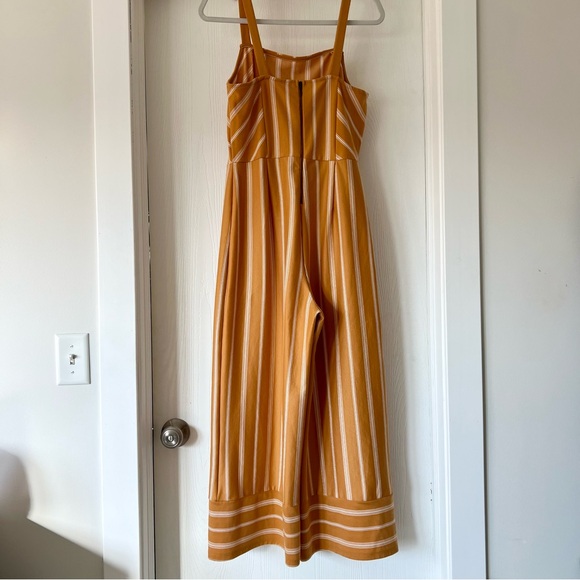 Wide Leg Jumpsuit - Yellow / White Stripe - Picture 5 of 6